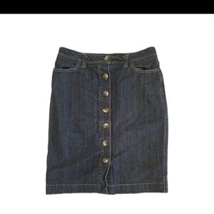 Boden Dark Blue Denim Pencil Skirt
